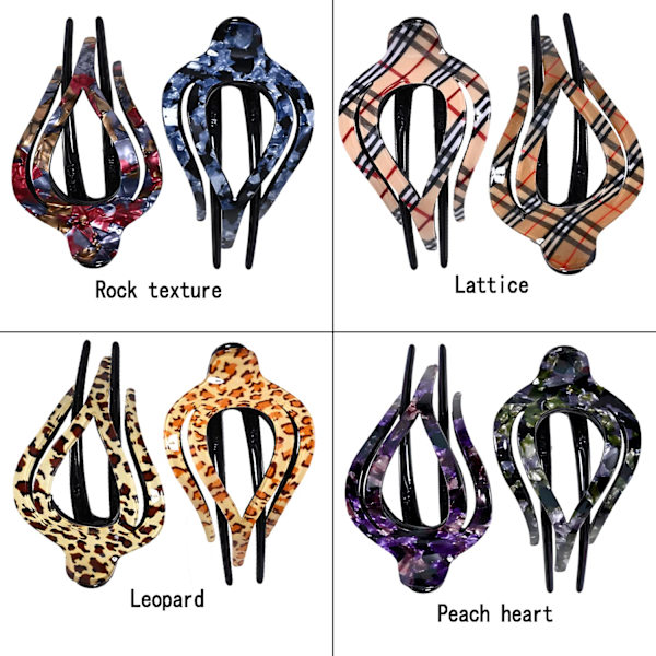 2 st hjärtformade näbbklämmor, trendiga hårklämmor för kvinnor, fransk twist hårklämma, halkfri, starkt grepp Peach heart