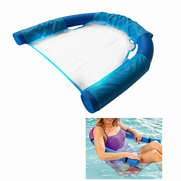 Flydende svømmestol til vand Mesh Pool Noodle Stol U Sæde Svømmebassin Float Svømmebassin Noodle Floats til pool Blue