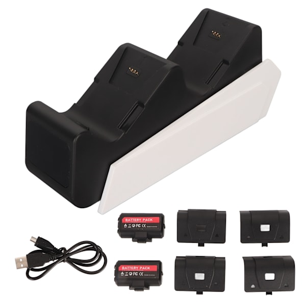Professionell laddningsstation med dubbla handkontroller för Xbox Series X och Xbox Series S med 2 batteripaket