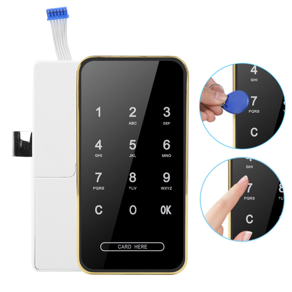 Elektroninen salasanakorttilukko RFID Smart Keyless kosketusnäyttö arkistokenkäkaappiin LockerGold RFID Tag