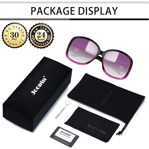 Jackie Solglasögon Överdimensionerade Nyanser för Kvinnor Trendiga Stora Rektangulära Solglasögon UV-skydd Solglasögon gradient Purple