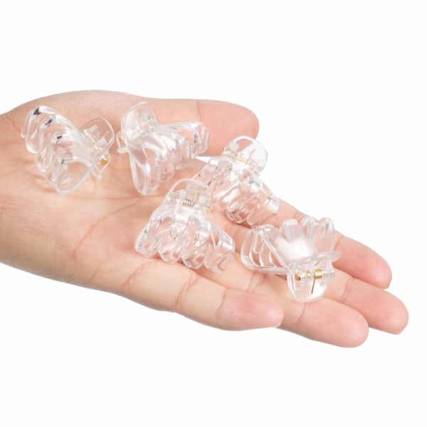 24-pakning 3 cm Mini Grip Octopus Clip Spider Jaw Hair Claw Clips Clear