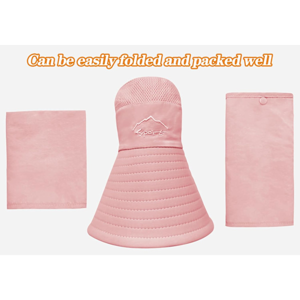 Solhattar för män och kvinnor Fiskehatt UPF 50+ Andningsbar bredbrättad sommar UV-skyddande hatt Pink