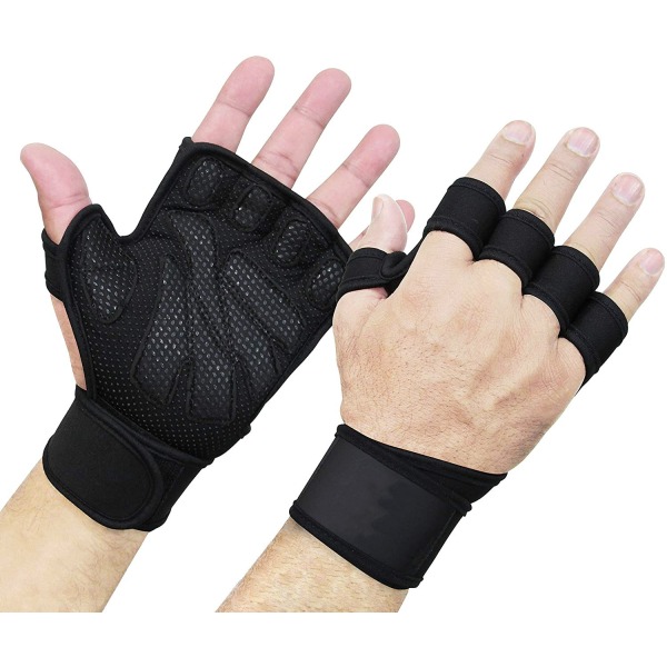 Vektløftingshansker Gym Fitness Trening, Anti-Skli Padded Full Palm Protection, Ultra Ventilert, Kroppsbygging Styrketrening(S)