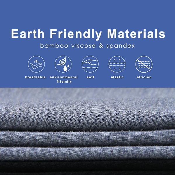 Mjuka och andningsbara boxershorts för män (4 eller 7-pack) purpleDark gray Black gray Black L