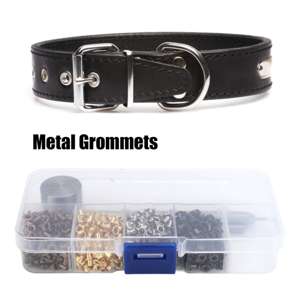 Grommets 2mm Forgylt Kobber Metall Grommet Kit Skolisser Belter Øyespenner Med Plast Oppbevaringsboks