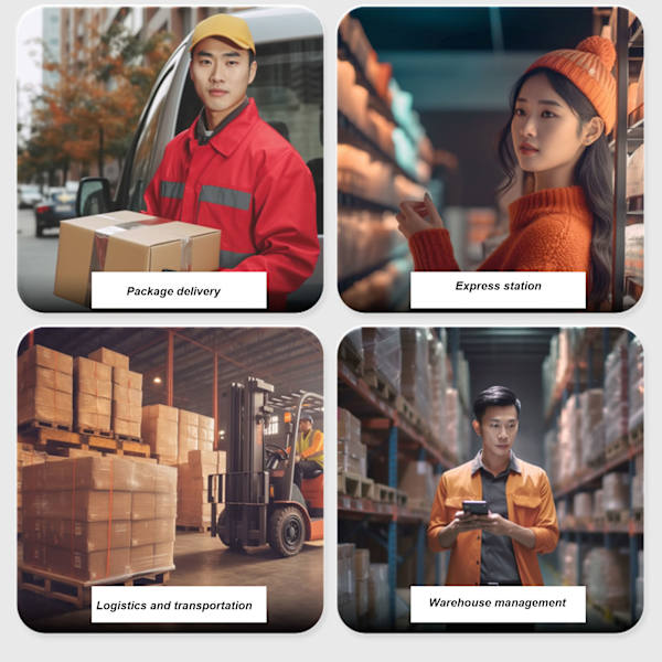 Sladdlös QR-kodskanner Bärbar Mini Streckkodsläsare Trådlös Bluetooth Bildläsare för Express Logistik