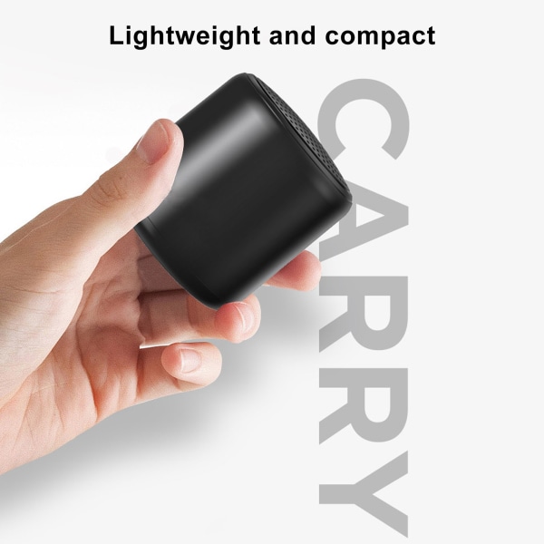 Mini trådløs Bluetooth-højttaler Smart USB genopladelig 400mah vandtæt bærbar højttaler til indendørs udendørs sort