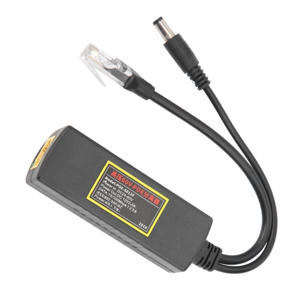 Høytrykks 60V POE-splitter for 10/100M dataoverføring Ethernet for små nettverksenheter