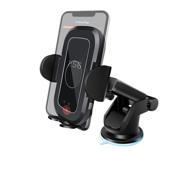 Qi 10W Automatisk Klemmende Bil Bluetooth Headset Telefonholder Trådløs Opladning - Med 10W Trådløs Opladning (Et Sæt)