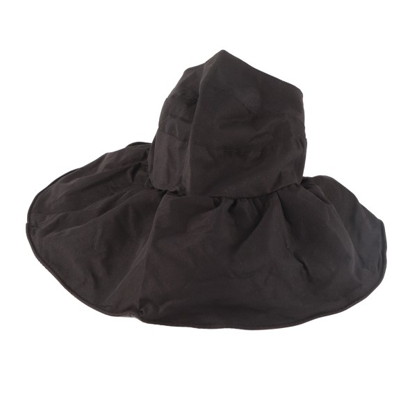 Summer Bucket Hat Naisten Taitettava ulkokäyttöinen vinyylipinnoite UV-suoja Visor aurinkohattu rantajuhliin Ilmainen koko Black