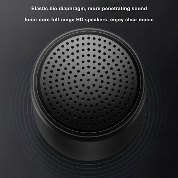 Mini langaton Bluetooth-kaiutin Älykäs USB-ladattava 400mah Vedenpitävä kannettava kaiutin sisä- ja ulkokäyttöön Musta