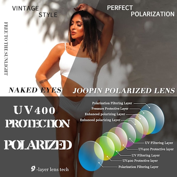 Polaroid-aurinkolasit naisille, trendikkäät, ylisuuret, suuret ajolasit, naisten UV-suojatut, suuret aurinkolasit black Black