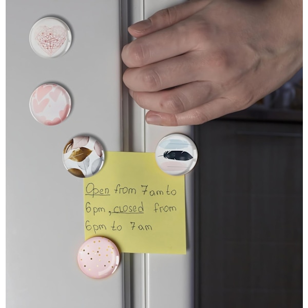 12-osainen kristallilasi jääkaappimagneettisetti - Premium marmoriset koristeelliset magneetit kotiin, toimistoon ja askartelupinnoille pink