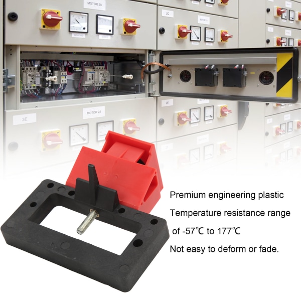 3 STK Clamp On Circuit Breaker Lockout Device Power Switch Lås Engineering Plastic til mindre 70 mm håndtag
