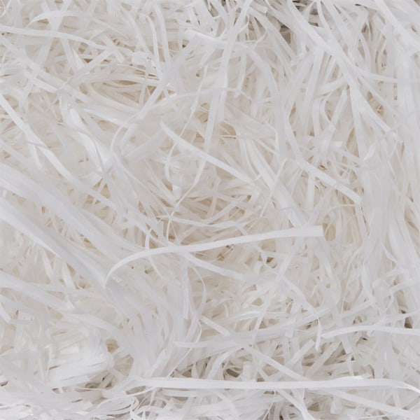 Pappersstrimlare Fyllning Utsökt Ljusa Färger Luktfri Raffia Fyllning Presentförpackning Stoppning för Presentförpackning Dekoration White 100g