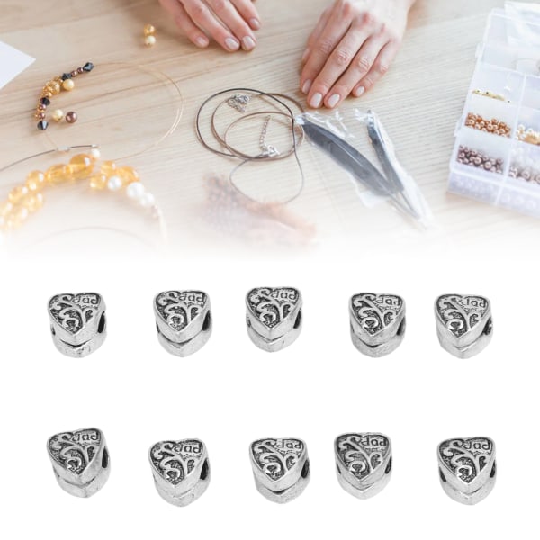 10 st Clip Lock Beads Antik Silver Armband Non Halk Positioning Clip Spänne Pärlor DIY Handgjorda smycken Tillbehör type 1