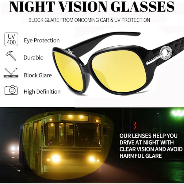 Jackie solglasögon överdimensionerade nyanser för kvinnor trendiga stora rektangulära solglasögon UV-skydd solglasögon Black & Yellow
