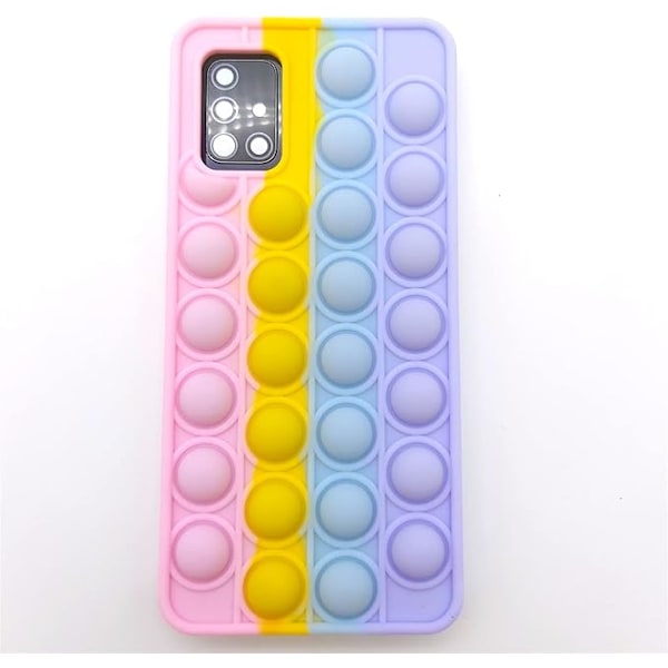 Samsung A52 -kuori, söpö Galaxy A52S -kuori, aistillinen Push Pop Bubble 3D Fidget -lelu, teinitytöt, naiset, pojat, lapset, stressiä lievittävä silikoni