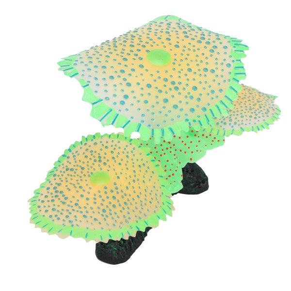 Silikone Kunstige Koraller Planter til Akvarium Fisk Tank Dekoration - Grøn