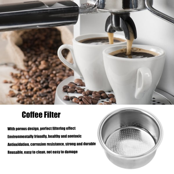 Kaffe Filter Porøs Design Sund Korrosionsbestandig Miljøvenlig Genanvendelig Kaffemaskine Tilbehør Med 2