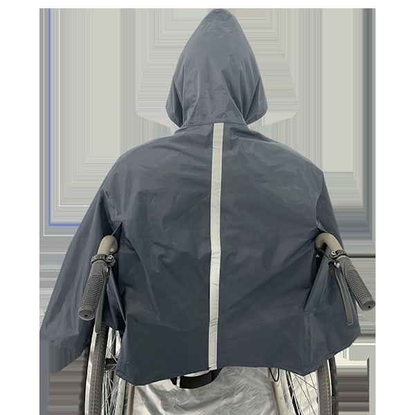 Rullestoltrekk Rullestolveske Vanntett Sikkerhetsreflekterende Poncho Poncho (varmt fôr)-FQ3- black