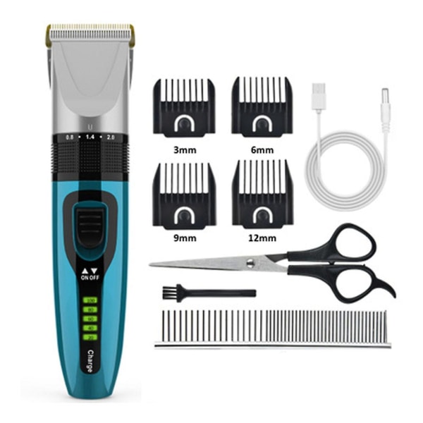 Mens Electric Hair Trimmer Stainless Steel Ceramic Blades,Blue