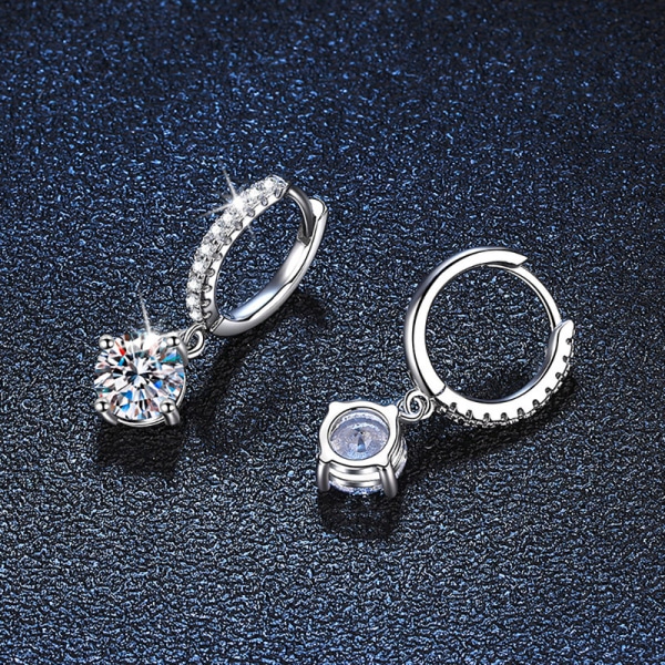 S925 Sterling Silver örhängen för kvinnor med färgglada Lab Skapade ädelstenar Stud örhängen Safiörhängen