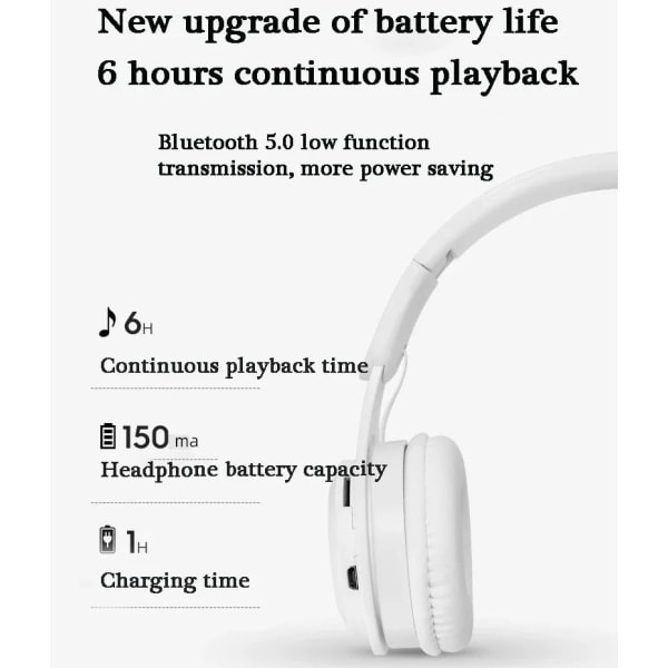 Uppgraderade hybrida aktiva brusreducerande hörlurar med transparenta lägen Trådlös Bluetooth med mikrofon, djup bas, mjuka öronkuddar