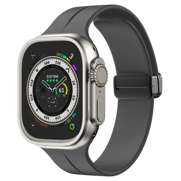 Silikon Armband Magnetisk rem med Apple Watch-remmar för Apple Watch Uitra