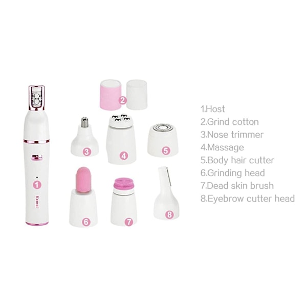 7 i 1 Pluxy Hårfjerner Ansigtsbehåringsfjerner, epil Pro 3.0 Ansigts Epilator til Kvinder