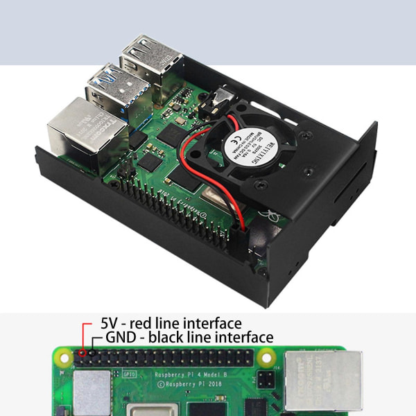 Alumiiniseosmetallikoteloverkko Raspberry Pi 4b -tietokoneen jäähdyttimelle