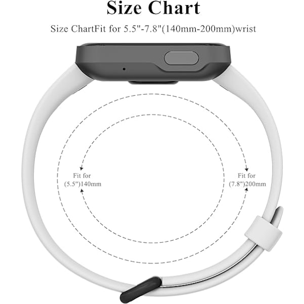 Värikäs silikonihihna Xiaomi Mi Watch Lite/Redmi Watch Lite -vaihtohihna, pehmeä korvaava ranneke Redmi Watch/Xiaomi Mi Watch Lite -kellolle.