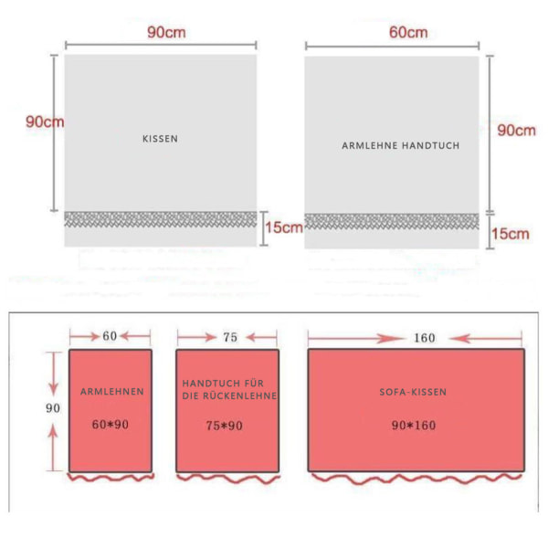 Sofföverdrag Antihalk Four Seasons Universal Tyg Khaki 90*120cm