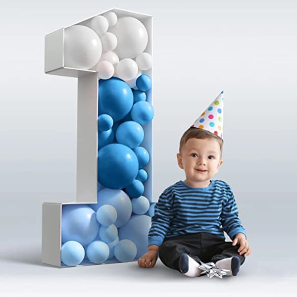 73/93cm jättiläinen syntymäpäiväfiguuri ilmapallo täyttölaatikko 1 vuoden 1v Syntymäpäivä Poika Tyttö vuosipäivä baby shower Sukupuoli paljastava sisustus 73 cm