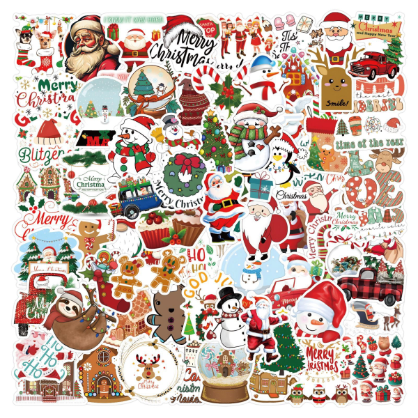 120 Christmas Doodle liistermärken matkatavarat matkapuhelinten henkilöliigassa
