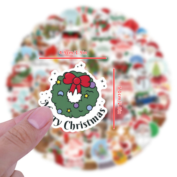 120 Christmas Doodle klistermärken bagage mobiltelefon personliga klistermärken