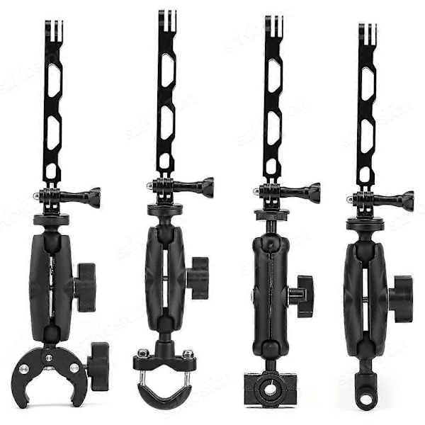 Moottoripyörän pyöräteline Panoraama Selfie Stick Monopod Kiinnike Ohjaustangon kiinnitys Insta360 One X2 X3 X4 GoPro 12 11 10 DJI Lisätarvikkeet -AD12--O-