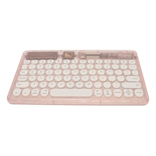 Retro Bluetooth-tastatur, ultra tyndt RGB-lys, retro trådløst mini-tastatur til hjem, rejse, forretningsrejse, pink