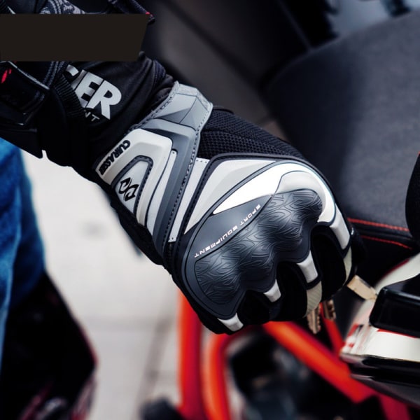 Motorcykelhandskar män sommar knogskydd andningsbara motorcykelhandskar Blå M
