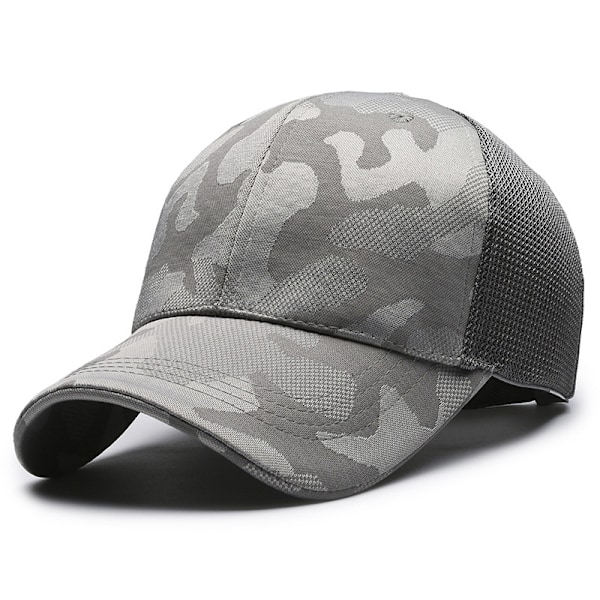 Camouflage Low Profile Black Cotton Baseball Cap Adjustable Hip Hop Baseball Cap