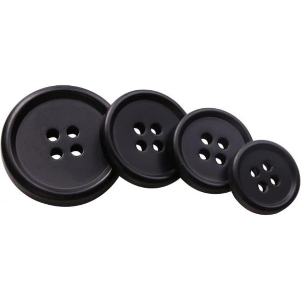 100 stora svarta knappar för gör-det-självsömnad (25 mm)