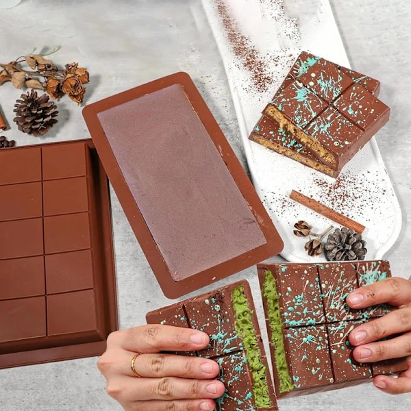 2-pak chokoladeforme, silikoneform til chokolade A