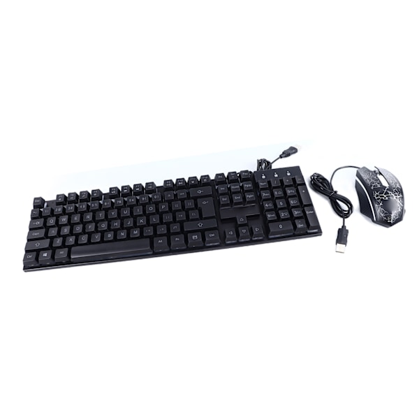 Mekanisk tastatur med kabel, musesæt, ergonomisk tastatur og mus, belysning, gamingtastatur og mus til Windows