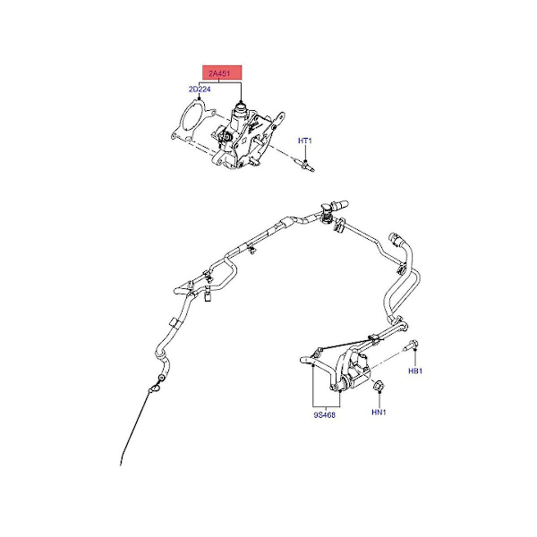 Til Fiesta Mk7 2012-2020 1.0t Eco Boost Bremse Vakuum Pumpe Ventil Cm5g-2a451-ga Cm5g-2a451-gb{GKS}