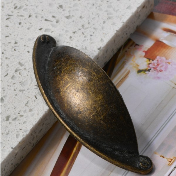 4. skalhandtag vintage möbelhandtag Lådknopphandtag (brons)