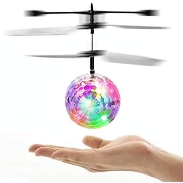 Flygande boll, infraröd induktion RC flygboll, LED blinkande ljus flygplan helikopter flygande RC elektrisk kula induktionsleksak för barn vuxna