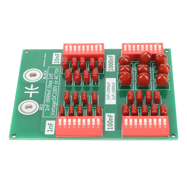 Programmerbar kondensatortavla 1nF till 9999nF 4 decimaltal steg 1nF kondensatortavla för industrielektronik