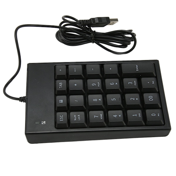 Kablet numerisk tastatur 23 taster 5,9ft kabel USB plug and play stille taster mini numerisk tastatur til pc bærbar computer desktop