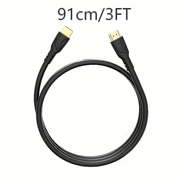 4K HD-kabel (HD 2.0, 18 Gbps) Ultrahöghastighets guldpläterade kontakter, Ethernet-ljudretur, video 4K, Full HD 1080p 3D kompatibel med Xbox Playstati